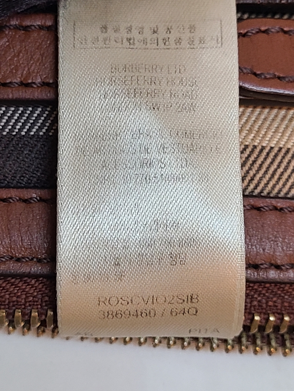 Burberry House Check Bridle Peyton Crossbody Vintage GUC Brown Leather Buckles - Picture 15 of 15